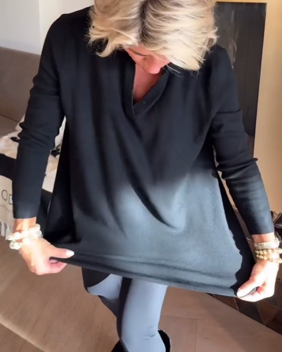Oneffen Revers Lange Mouw Top