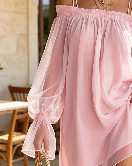 Jurk Off-Shoulder Camisole Mode