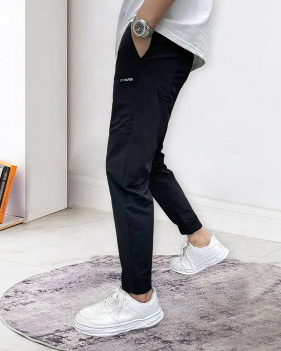 Skinny cargobroek voor heren met hoge stretch en meerdere zakken