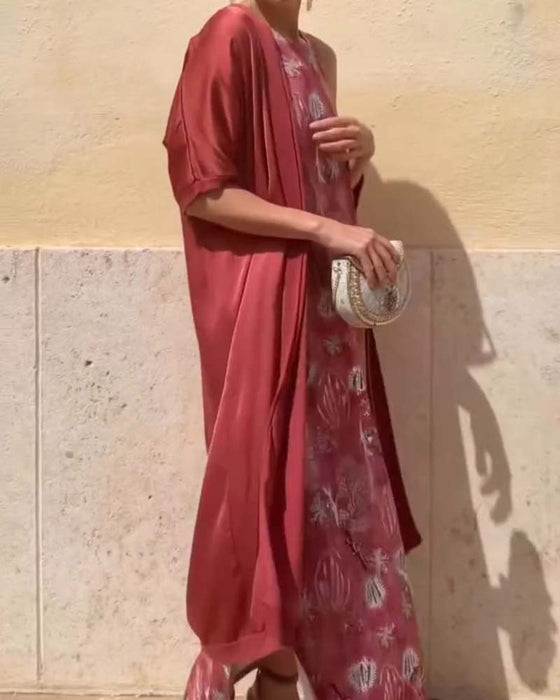 Set Mouwloos Maxi Jurk + Bijpassende Cardigan
