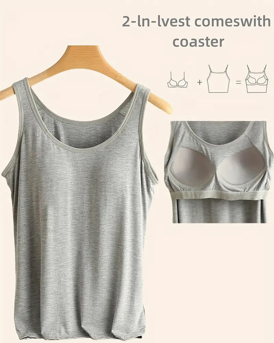 Cami Top Eén Stuk Effen Basisstuk