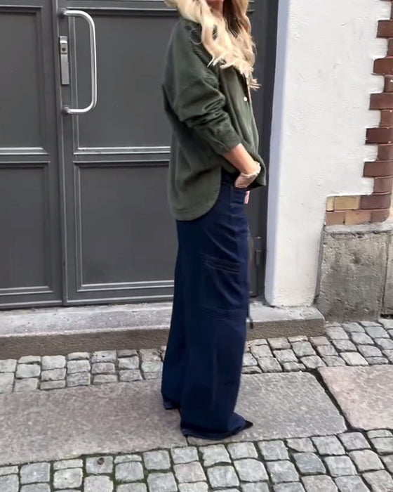 Stijlvolle Langmouwige Blouse Met Kraag