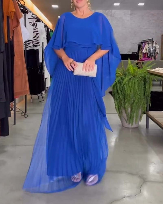 Ronde Hals A-lijn Maxi Jurk