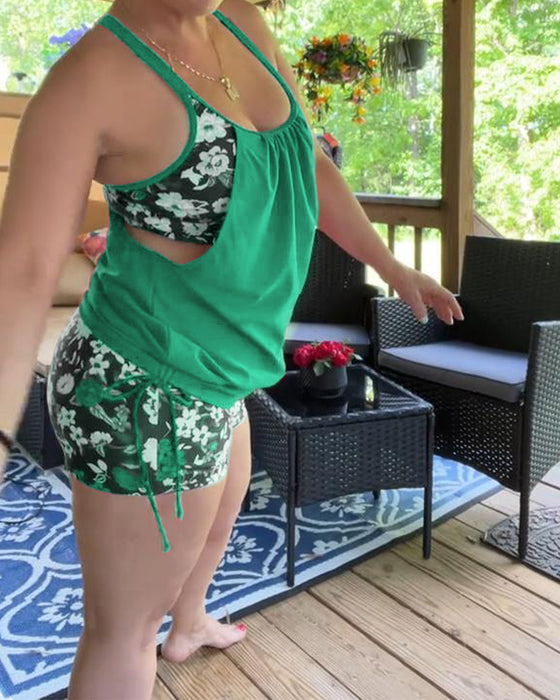 Zwempak Gedrukt Bretels Boxer