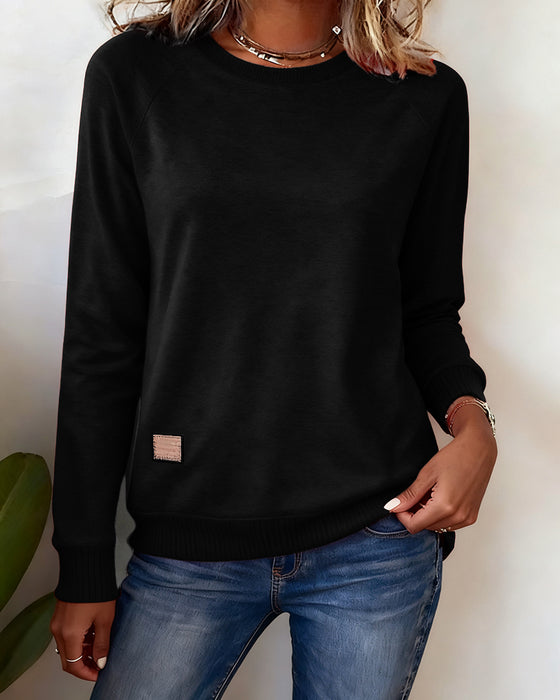 Modieus Casual Sweatshirt Met Ronde Hals