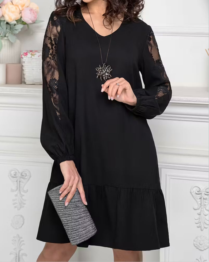 Jurk Maas Patchwork V-hals