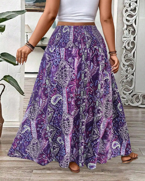 Rok Casual Hoge Taille Met Print