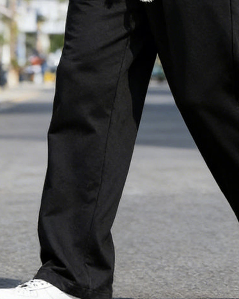 Heren Broek Casual Trekkoord Rechte Pijp