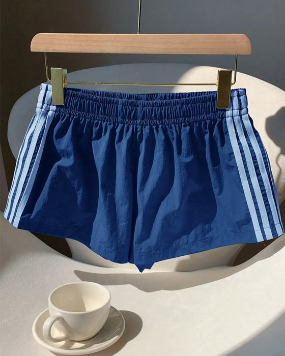 Shorts Gestreepte Contrastrijke Baan