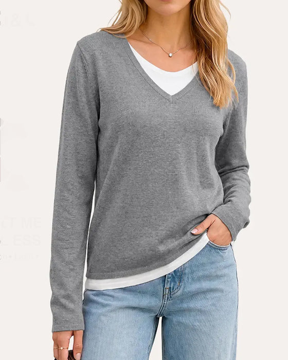 Pullover Casual Faux Tweedelig