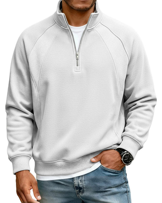 Sweatshirt Half Zip Staande Kraag