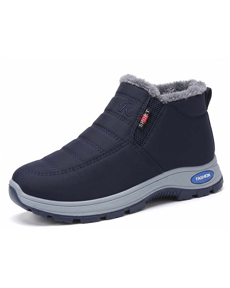 Winterse Dikgevoerde Sneeuwlaarzen, Slip-On Warme Casual Schoenen Voor Dames En Heren