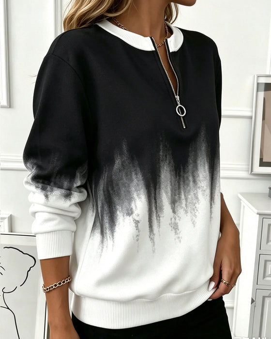 Sweatshirt Casual Verloop Lange Mouwen