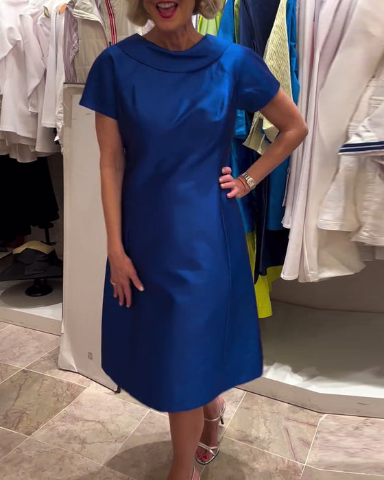 Modieuze effen kleur backless jurk met bandjes