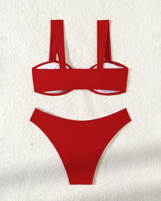 Bikini Metalen Gesp Gespleten Sexy