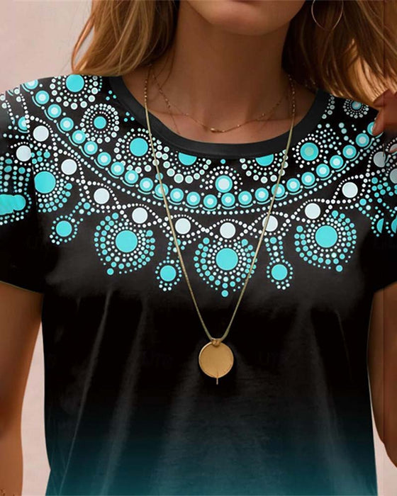 Blouse met gradiëntprint en casual stijl