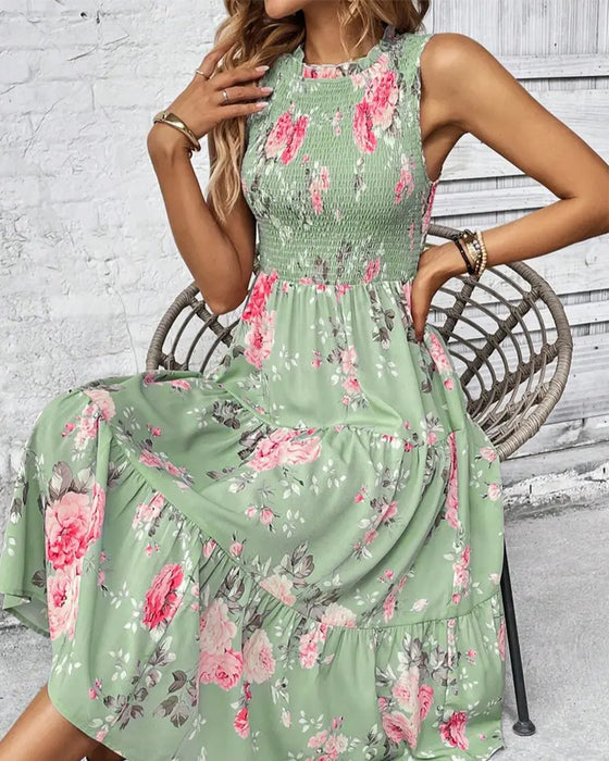 Jurk Bloemen Afdruk Smock