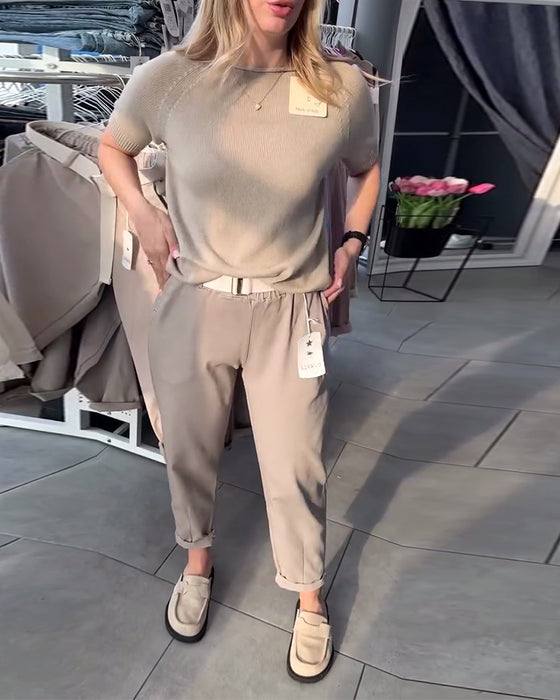 Broek Effen Casual Recht