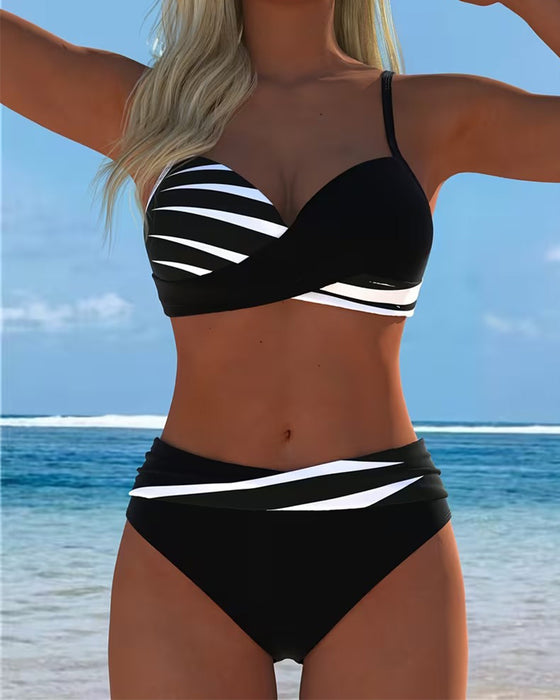 Bikini Camisole Kleurblok Kruis