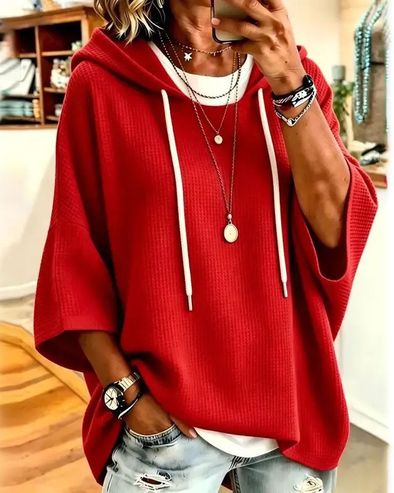 Hoodie Met Capuchon Trekkoord Relaxed