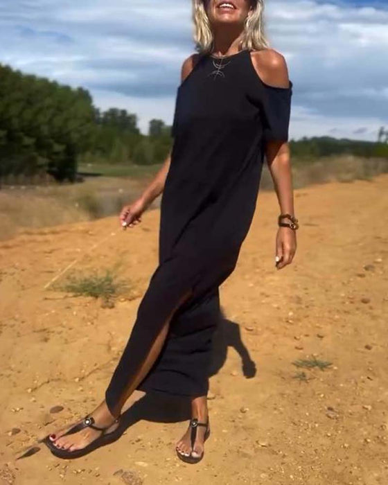 Jurk Fashion Casual Off-Shoulder Slank