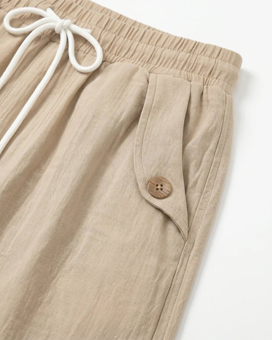 Broek Trekkoord Casual Kort