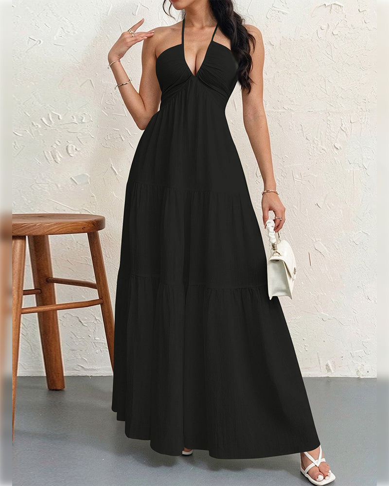 Jurk Mode Effen Halter