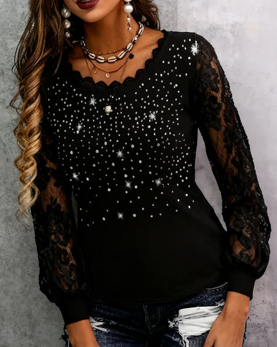 Modieuze Blouse Met Patchworkprint