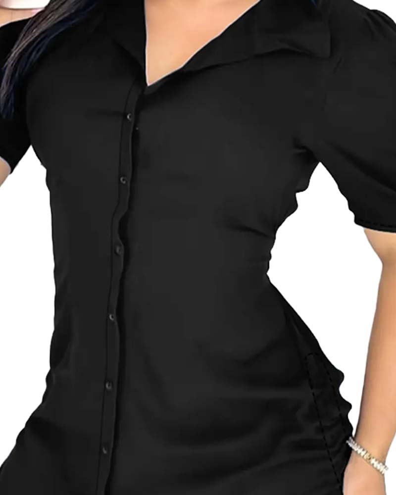 Jurk Taille Stropdas Shirt