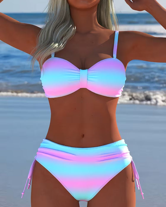 Bikini Ombre Strik Hoge Taille