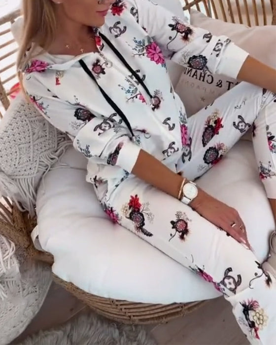 Tweedelige sets casual bloemenprint