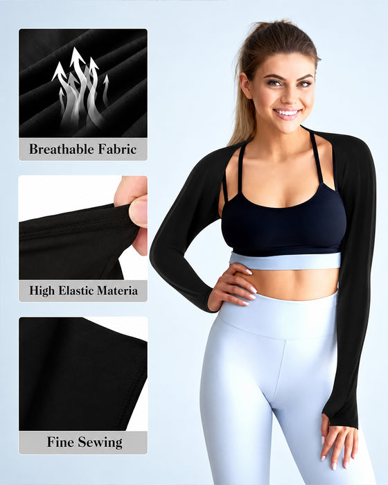 Dames 4-Pack Verkoelende UV-Beschermende Armstukken met Duimgaten