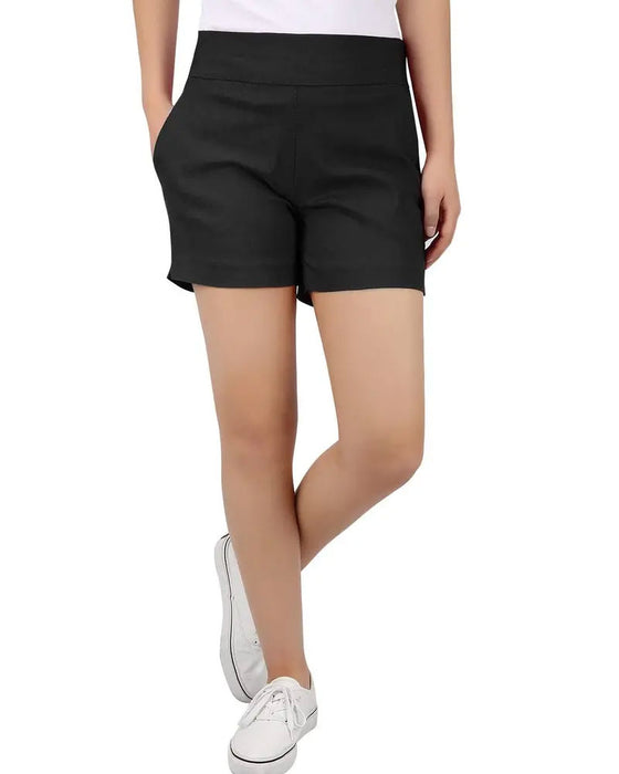 Effen Kleur Shorts Midden Taille