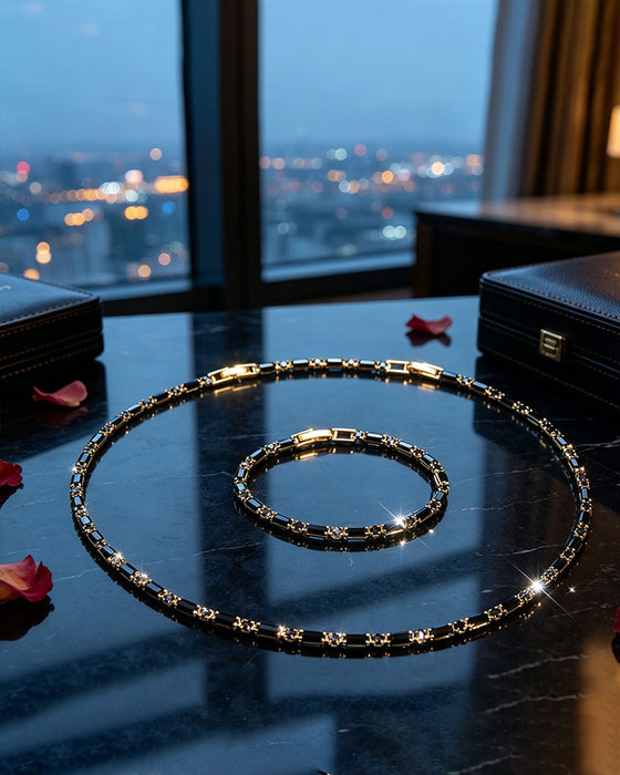 Gepersonaliseerd Verstelbaar Sprankelend Sieraden Set