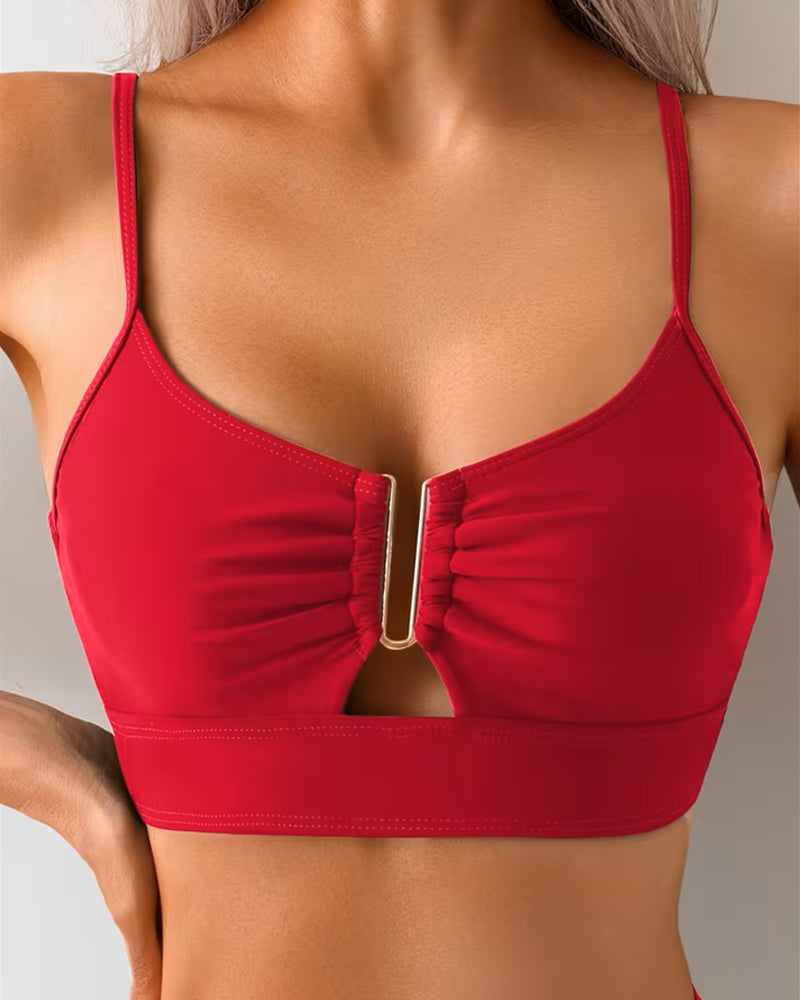 Tweedelig Badpak Met Bandjes En Hoge Taille