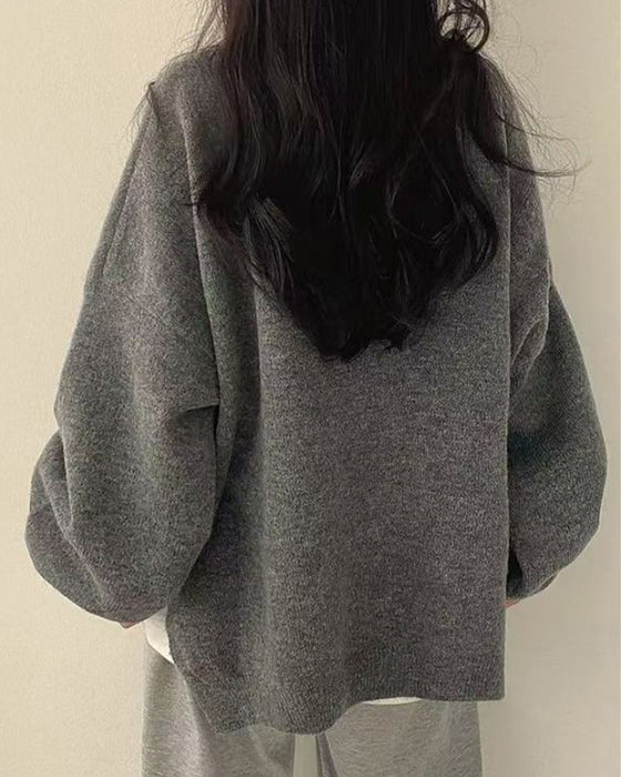 Pullover Rondhals Zijkant Split