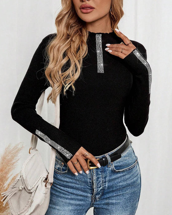 Hete Diamant Lange Mouwen Onderkleding Top