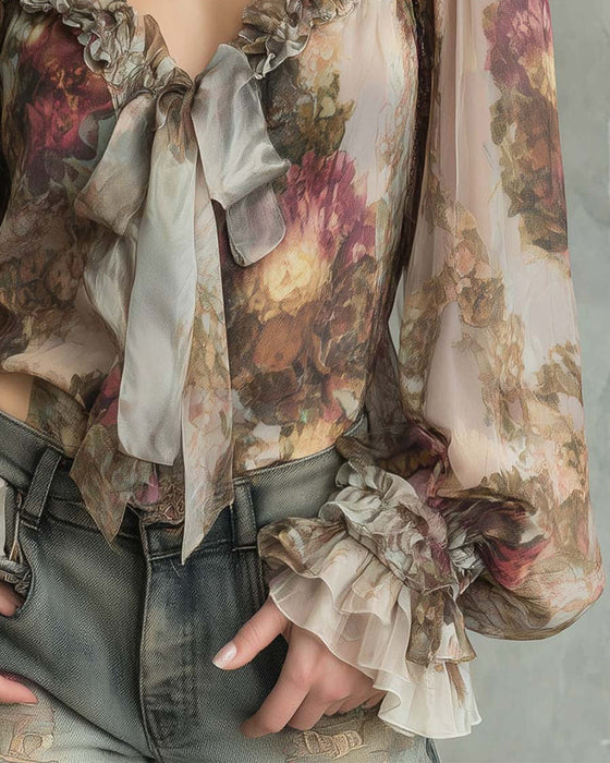 Blouse Lotusprint Elegant