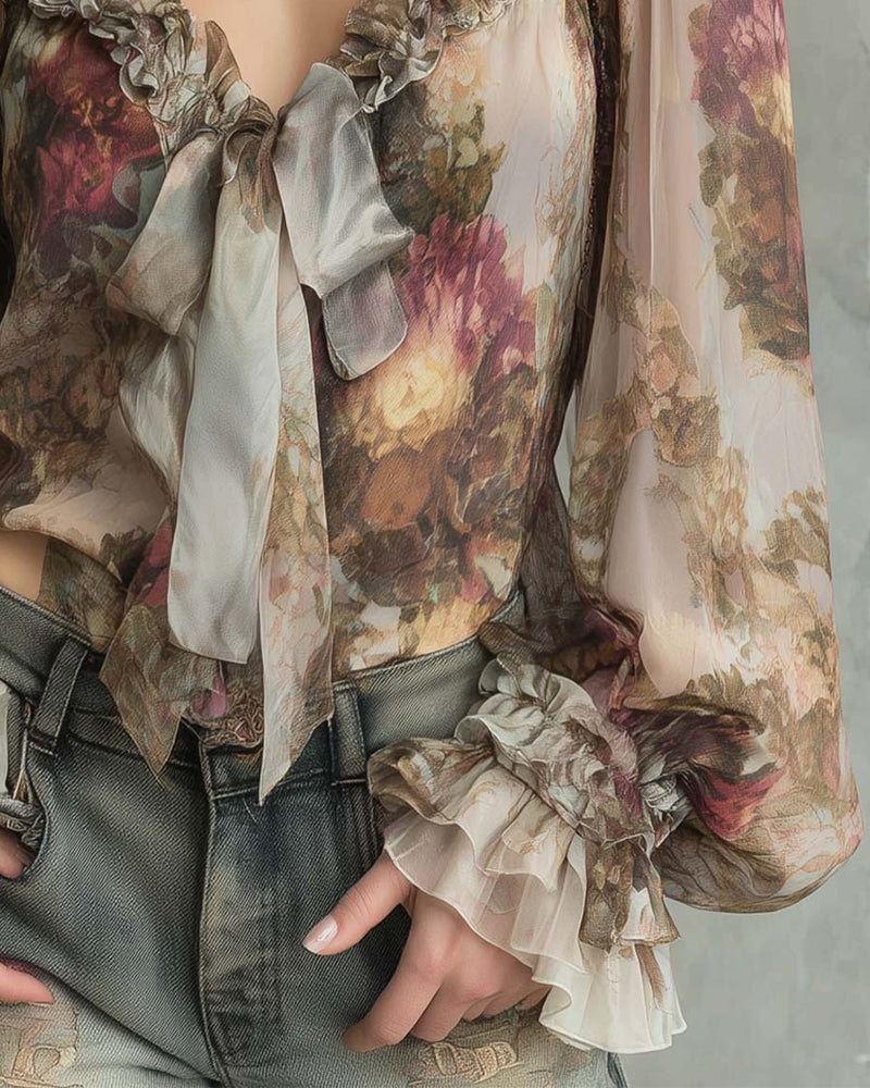 Blouse Lotusprint Elegant