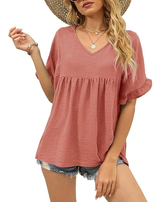 Blouse Casual Ruche Loose Fit
