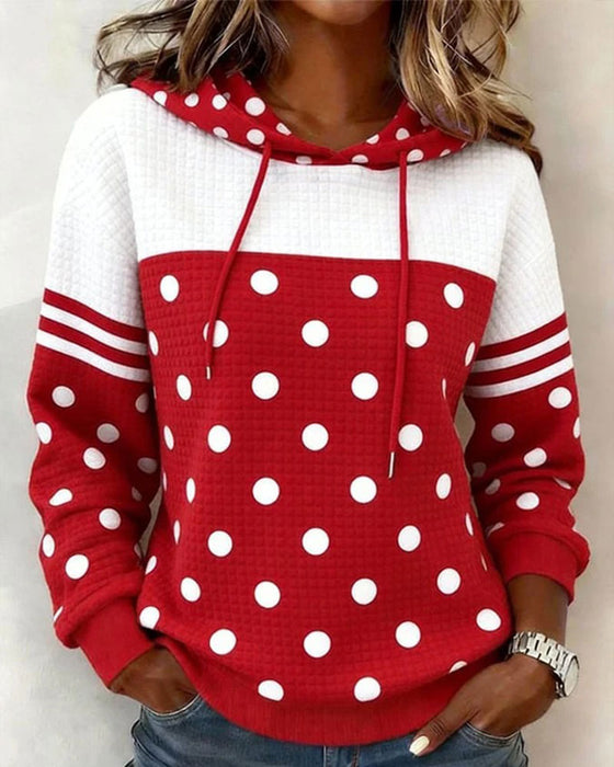 Hoodie Stipje Kleurblok Koord