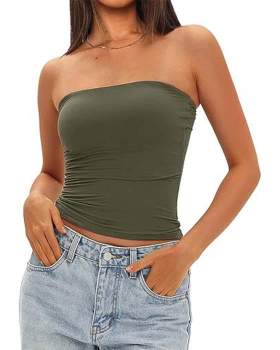 Tanktop Beugelloos Kort Nauwsluitend
