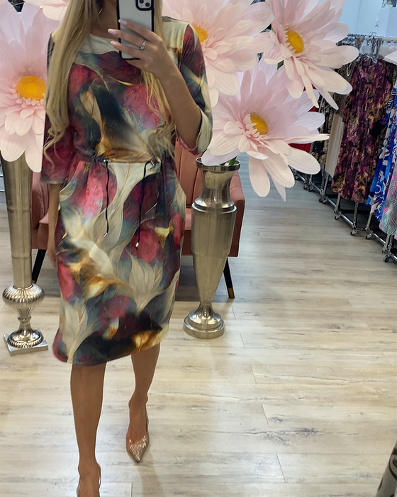 Jurk Retro Kleurblok Patchwork Verloop