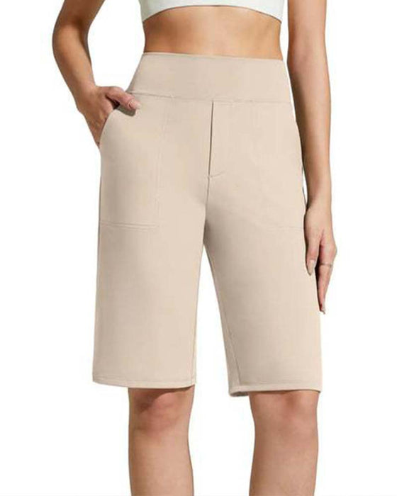 Broek Effen Kleur Hoge Taille Rechte Pijp
