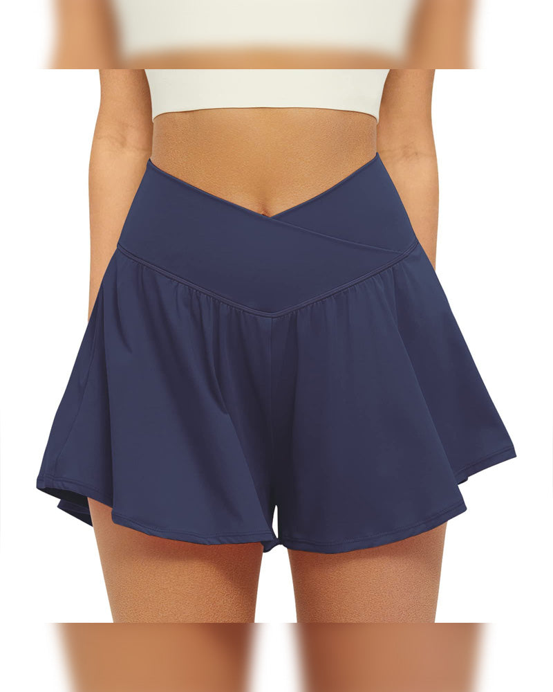 Shorts Hoge Taille Effen Kleur