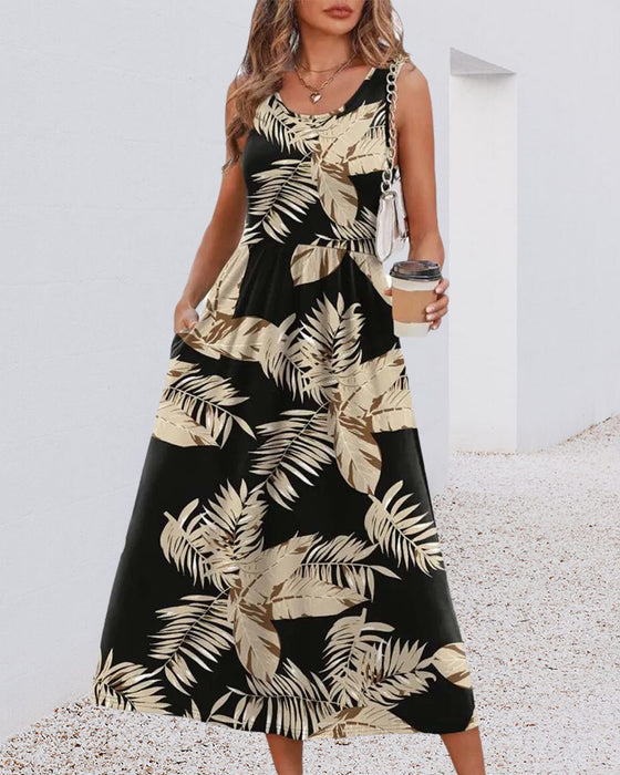 Jurk Elegant Verfijnd Visgraat Mouwloos