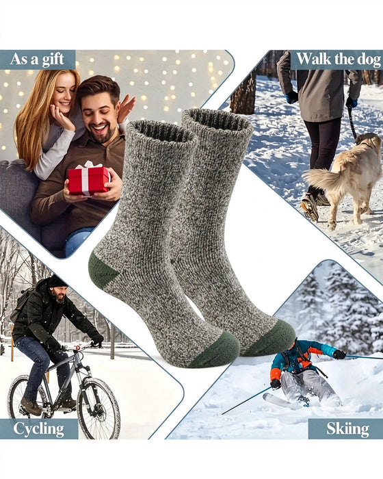 Paren Dikke Warme Wintersokken Zacht Gebreid