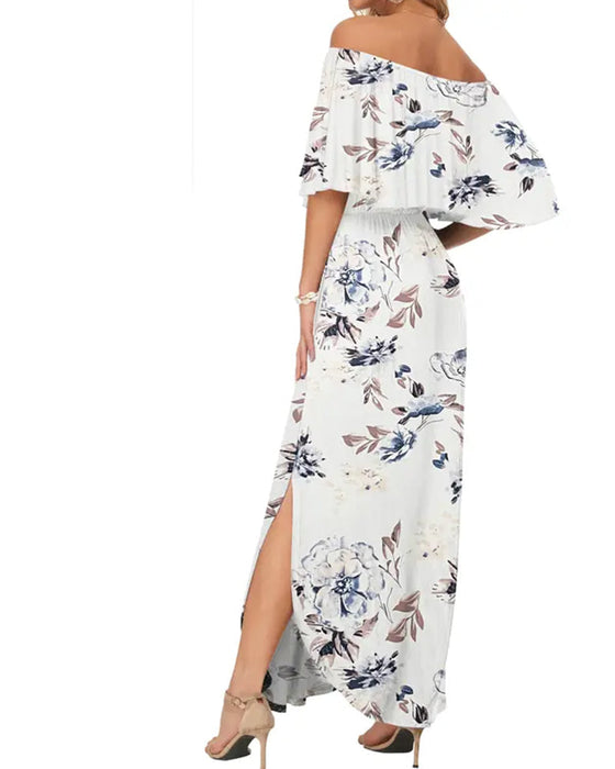 Jurk Elegant Inktwasbehandeling Bloemen Maxi