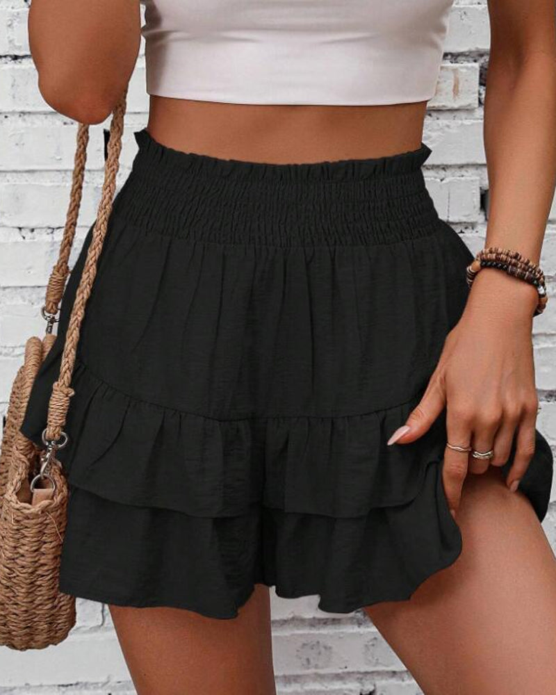 Skorts wijde korte casual vloeiende