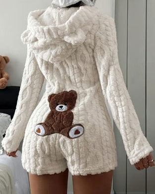 Overalls Effen Capuchon Fleece
